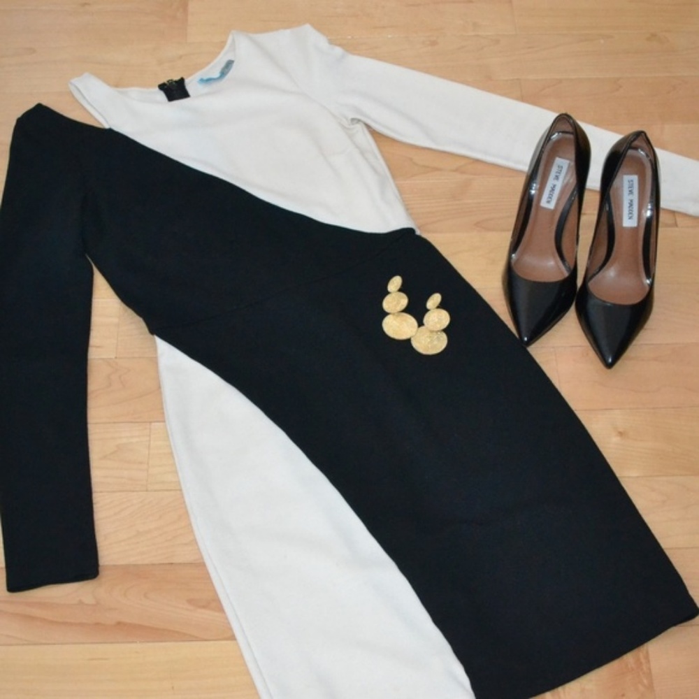 Alice + Olivia colorblock long sleeve dress, S/P